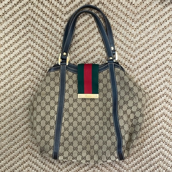 Gucci - Classic Canvas Leather Medium Tote bag - Brown - Picture 15 of 16